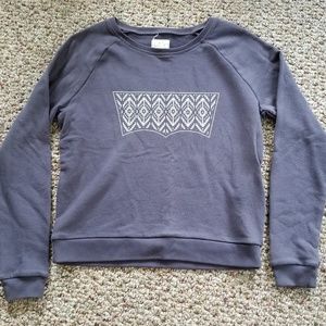 Women's Gray Patterned Sweatshirt